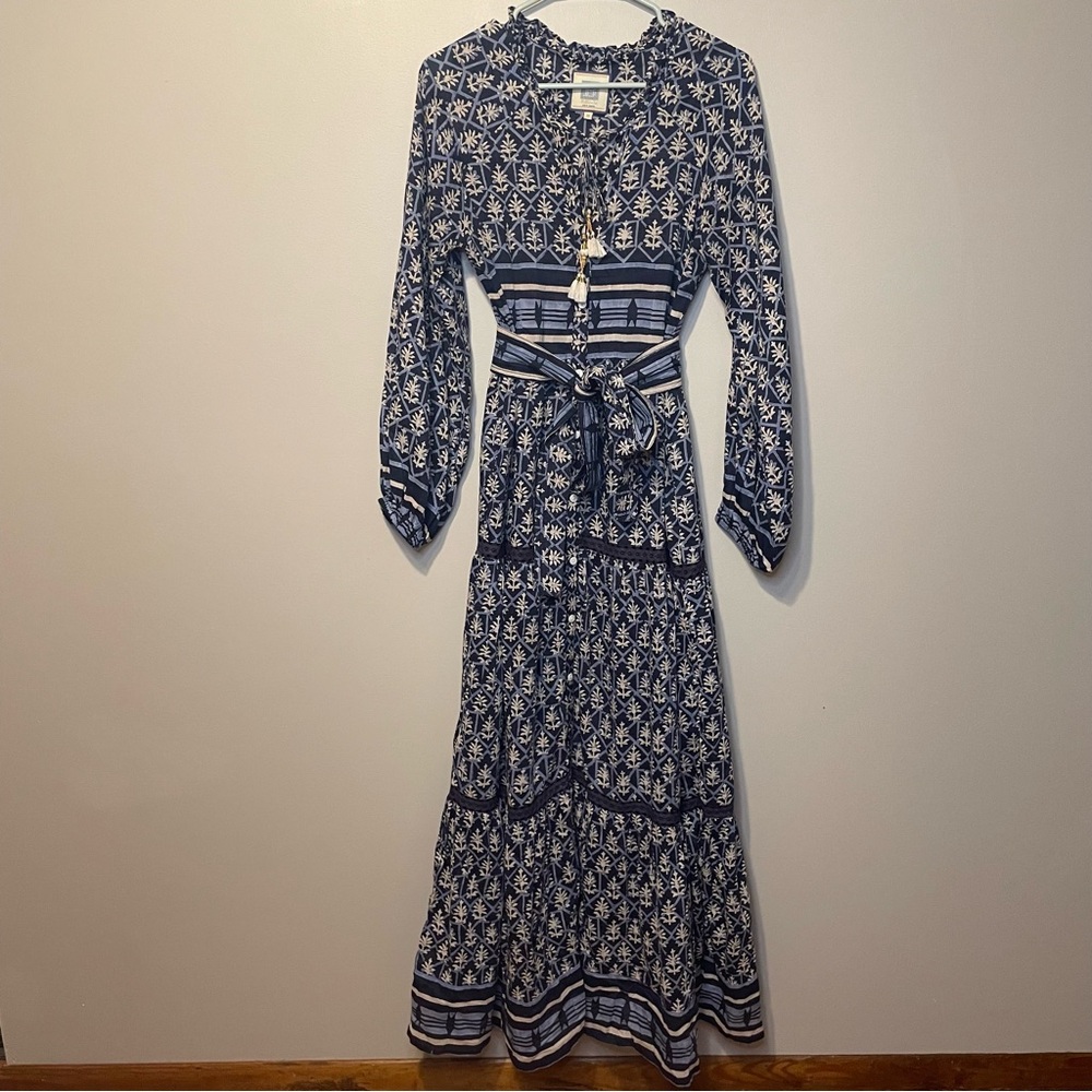 Alicia Bell Long Sleeve Maxi Belted Dress